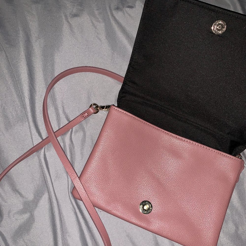 Pink Suede/Leather Purse